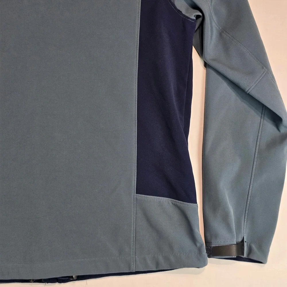 The North Face‎ WindWall Softshell Jacket Mens Medium Blue Full Zip Fleece Lined